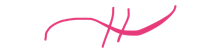 a pink letter v logo on a black background